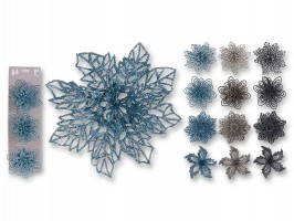 Umelá vianočná kvetina 16cm mix farieb Umelá vianočná kvetina 16cm mix farieb