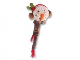 Vánoční dekorace sněhulák 20cm, plyš