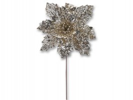 Umělá vánoční květina 14x1x21cm, zlatá