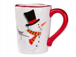 Vánoční dekorace hrnek 12,6cm mix barev