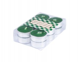 Čajové svíčky hřejivá skořice & pinie, 12ks