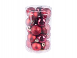 Vánoční koule 4 cm červené víno, 20 ks Vánoční koule 4 cm červené víno, 20 ks