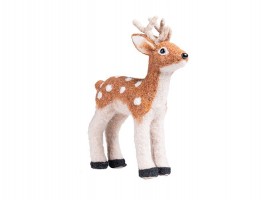 Dekorace koloušek stojící hnědý, 17,5cm