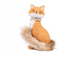 Dekorácia líška sediaca, 32cm