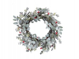 Dekorace věnec eukalyptus 65x65x15 cm Dekorace věnec eukalyptus 65x65x15 cm