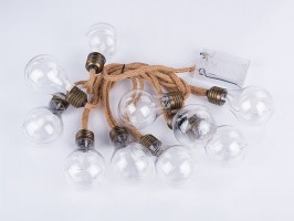 Svetelné žiarovky na povraze 10x3LED, 2,5 m