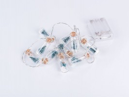 LED dekorace, stromek ve skle,10LED, 1m