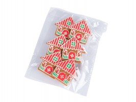 Domčeky z filcu so sponou perník 4,5cm,6 ks Domčeky z filcu so sponou perník 4,5cm,6 ks