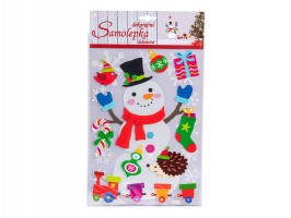 Vánoční dekorace na okno 36x21 cm, sněhulák