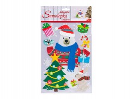 Vianočná dekorácia na okno 36x21 cm, medveď