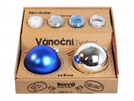 Súprava Vianočné tvorenie modro-strieborná