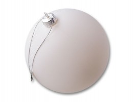 Vánoční koule matná bílá Ø12cm, 1ks