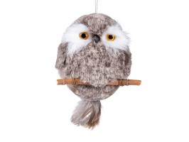 Sova závěsná hnědá, 12x9x15cm Sova závěsná hnědá, 12x9x15cm