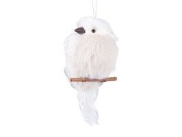 Ptáček závěsný, bílý, 7x6x14cm