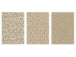 Balicí kraft papír bílý potisk 3 motivy, 70g, 200x70 cm