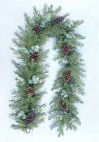 Girlanda s eukalyptem a šiškami, 200cm Girlanda s eukalyptem a šiškami, 200cm
