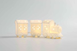 LED vláčik, porcelánový, dĺžka 28,8cm, výška 10,5cm