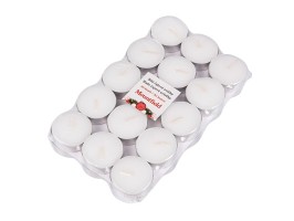Neparfémované, bílé čajové svíčky, 12grx30 ks Neparfémované, bílé čajové svíčky, 12grx30 ks