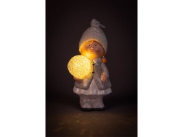 Anděl s míčem LED 12,8x11,5x21cm Anděl s míčem LED 12,8x11,5x21cm