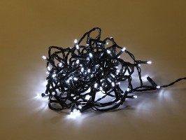 Svetelná reťaz 5m, 100LED, studená biela 8fce Svetelná reťaz 5m, 100LED, studená biela 8fce