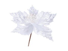 Biely vianočný kvet 23cm Biely vianočný kvet 23cm