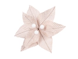 Béžová vánoční květina 20 cm Béžová vánoční květina 20 cm