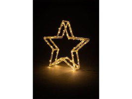 Křištálová hvězda 31,5x5,8x30,5cm, 80 LED, teplá bílá Křištálová hvězda 31,5x5,8x30,5cm, 80 LED, teplá bílá