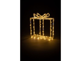 Krištáľový darček 22,5x5,8x23,5cm, 80 LED, teplá biela Krištáľový darček 22,5x5,8x23,5cm, 80 LED, teplá biela