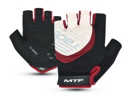 Cyklistické rukavice MTF dámské, vínové/růžové, M