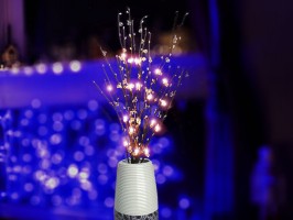 LED dekorace větvička 60cm, 24LED, 3ks LED dekorace větvička 60cm, 24LED, 3ks