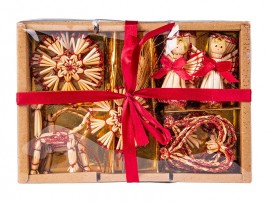 Slaměné ozdoby 17ks