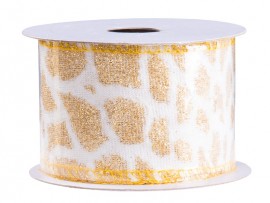 Vianočná stuha 270x9cm, zlatá
