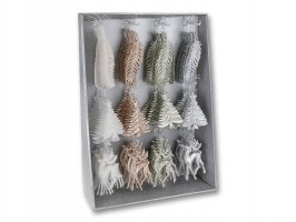 Ozdoby na stromeček, mix barev Ozdoby na stromeček, mix barev