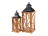 Dřevěná lucerna tradiční, set 2 ks Dřevěná lucerna tradiční  27,5x26,5x58,5 cm, set 2 ks