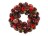 Věnec šiškový, červený, 34x34x8,5 cm