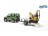 Bruder 2593 - Zelené auto LAND ROVER s prívesom a JCB minibagrom