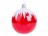 Sklenená vianočná guľa cencúle 8cm, červená