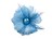 Kvet z peria - modrá farba 12x12x7cm