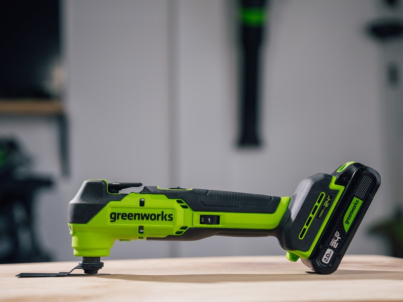LED indikace stavu nabití baterie Greenworks G60