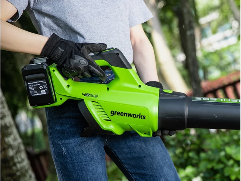 LED indikace stavu nabití baterie Greenworks G60