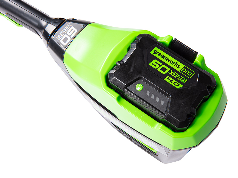 LED indikace stavu nabití baterie Greenworks G60