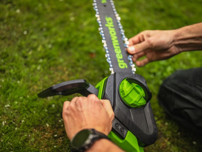 LED indikace stavu nabití baterie Greenworks G60