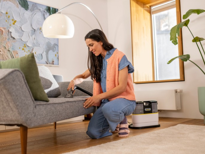 Mytí okna vysavačem na okna Kärcher WV 3 Comfort Extended