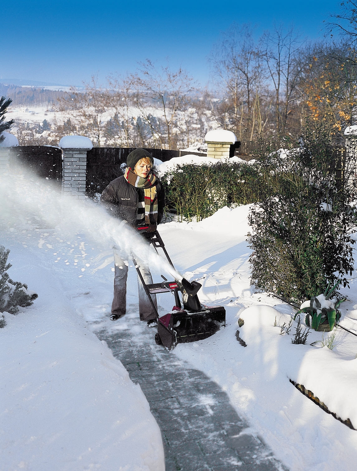 Práce se sněhovou frézou